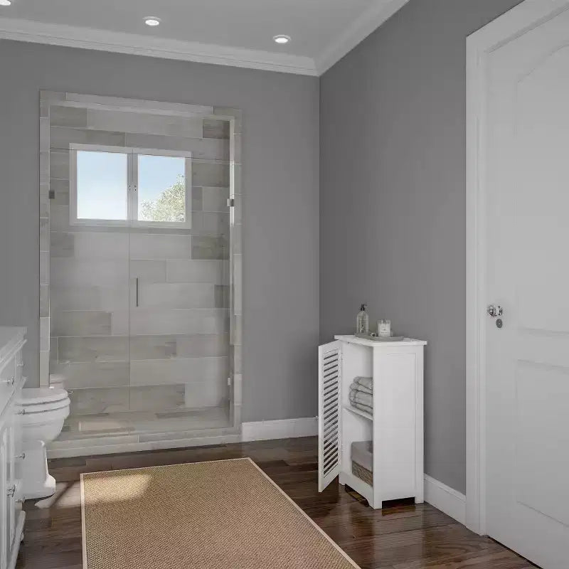 Freestanding Bathroom Linen Cabinet White
