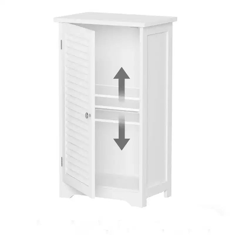 Freestanding Bathroom Linen Cabinet White