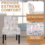 FDW Dining Chair Accent Chair with Soft Fabric and Backrest for Living Room