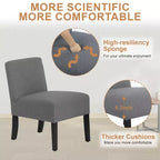 FDW Dining Chair Accent Chair with Soft Fabric and Backrest for Living Room