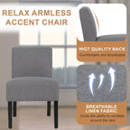 FDW Dining Chair Accent Chair with Soft Fabric and Backrest for Living Room