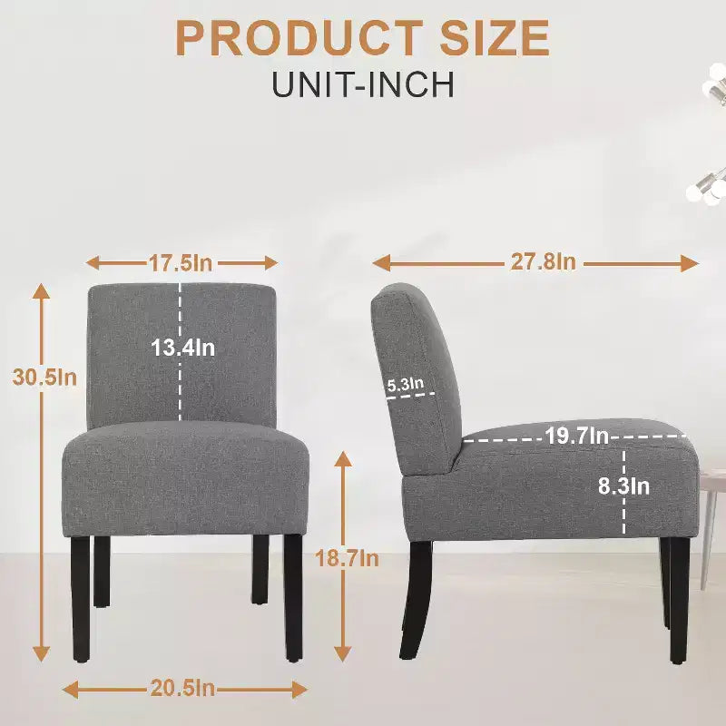 FDW Dining Chair Accent Chair with Soft Fabric and Backrest for Living Room