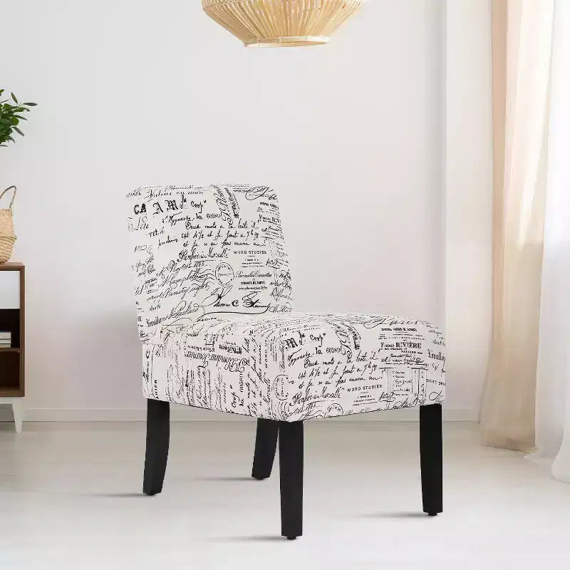 FDW Dining Chair Accent Chair with Soft Fabric and Backrest for Living Room