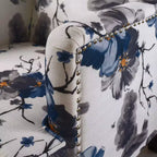 GDFStudio Eve Contemporary Fabric Upholstered Accent Club Chair with Nailhead Trim, Floral Print