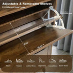 Shoe Storage, Freestanding Shoe Cabinet Storage with 4 Flip Drawers and Barn Door Design, Slim Narrow Shoe Rack Dresser, for Entryway, Foyer, Hallway