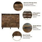 Shoe Storage, Freestanding Shoe Cabinet Storage with 4 Flip Drawers and Barn Door Design, Slim Narrow Shoe Rack Dresser, for Entryway, Foyer, Hallway