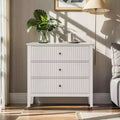 Heynemo Fluted 3 or 5 Drawer Dresser  Tall Striped Chest with Silent Slides for Bedroom, Living Room, Hallway, Entryway