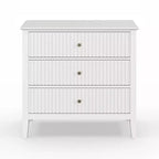Heynemo Fluted 3 or 5 Drawer Dresser  Tall Striped Chest with Silent Slides for Bedroom, Living Room, Hallway, Entryway