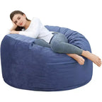4FT Velvet Bean Bag Chair  Foam-Filled Round Lounger for Adults & Teens, Plush Soft Seating for Living Room, Dorm, or Lounge Areas