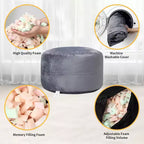 4FT Velvet Bean Bag Chair  Foam-Filled Round Lounger for Adults & Teens, Plush Soft Seating for Living Room, Dorm, or Lounge Areas
