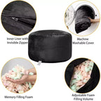 4FT Velvet Bean Bag Chair  Foam-Filled Round Lounger for Adults & Teens, Plush Soft Seating for Living Room, Dorm, or Lounge Areas