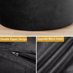4FT Velvet Bean Bag Chair  Foam-Filled Round Lounger for Adults & Teens, Plush Soft Seating for Living Room, Dorm, or Lounge Areas