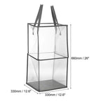 Unique Bargains Nylon Mesh Portable Reinforced Handles Laundry Hamper