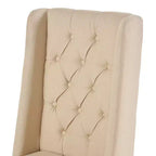 Set of 2 Dining Chairs Upholstered Chairs Armless Chairs with High Wingback & Button Tufted Diamond Stitching, Blue/Beige/Gray/Brown/Red/Black-Merax