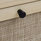 Vatros Rattan 3 Door Shoe Rack Freestanding Modern Shoe Storage Cabinet