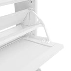 Vatros Rattan 3 Door Shoe Rack Freestanding Modern Shoe Storage Cabinet