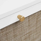 Vatros Rattan 3 Door Shoe Rack Freestanding Modern Shoe Storage Cabinet
