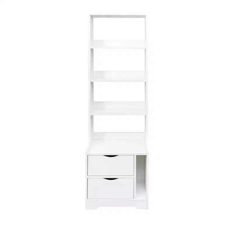 Table de Chevet avec Étagère et 2 Tiroirs de Rangement pour Chambre à Coucher