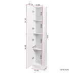 CLIHOME 2 Doors Freestanding Decorative Storage Cabinets with Adjustable Shelves