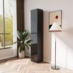 CLIHOME 2 Doors Freestanding Decorative Storage Cabinets with Adjustable Shelves