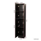 CLIHOME 2 Doors Freestanding Decorative Storage Cabinets with Adjustable Shelves