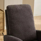 Okak Rocking Accent Chair Living Room Chair with High Back Glider and Side Pocket Retractable Footrest Armchair for Bedroom Nursery