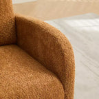 Okak Rocking Accent Chair Living Room Chair with High Back Glider and Side Pocket Retractable Footrest Armchair for Bedroom Nursery