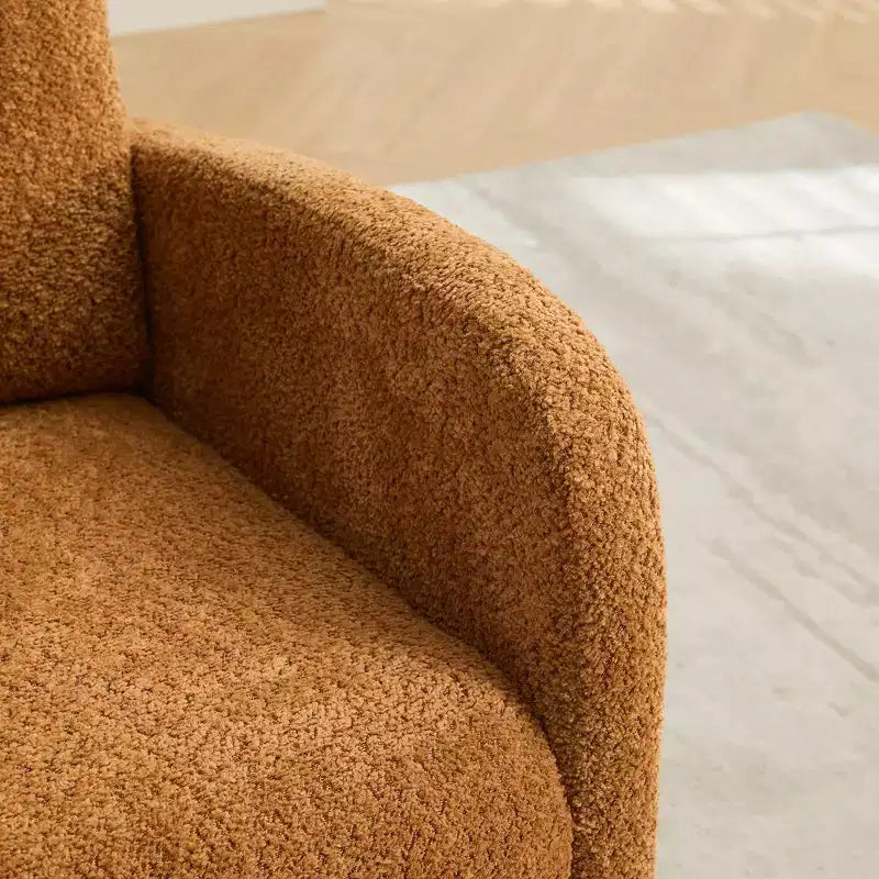 Okak Rocking Accent Chair Living Room Chair with High Back Glider and Side Pocket Retractable Footrest Armchair for Bedroom Nursery