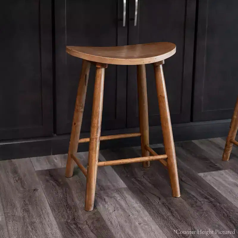 Maven Lane Luna Backless Wooden Kitchen Bar Stool 30