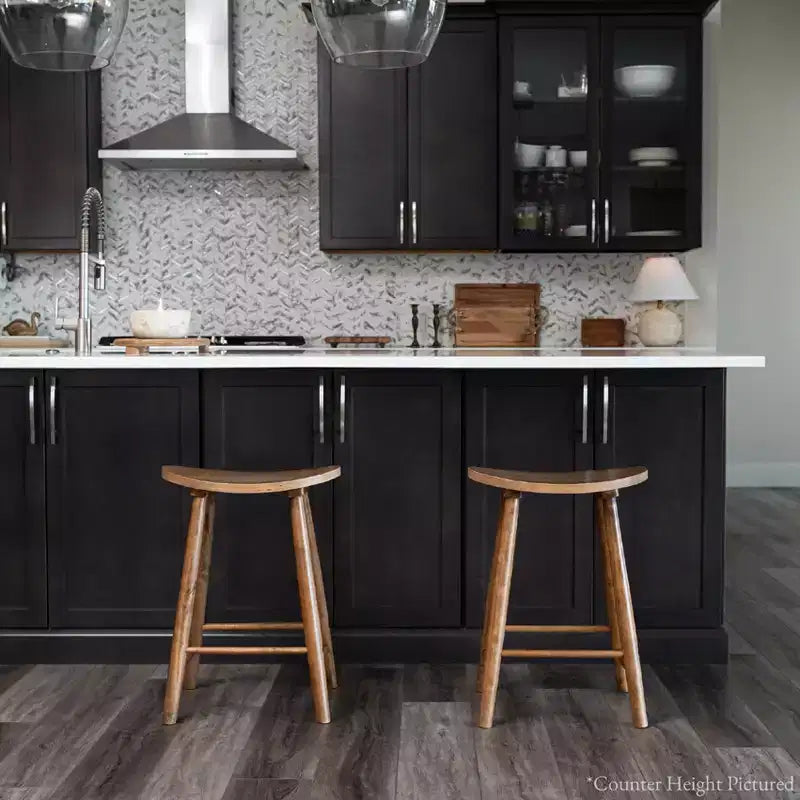 Maven Lane Luna Backless Wooden Kitchen Bar Stool 30