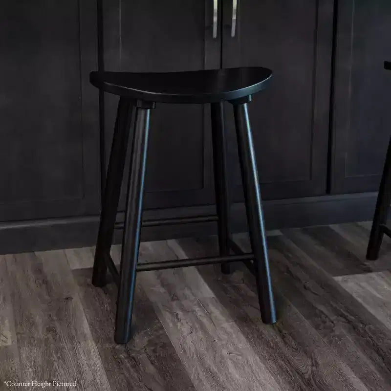 Maven Lane Luna Backless Wooden Kitchen Bar Stool 30