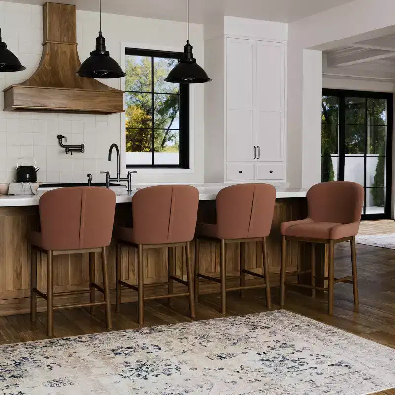 Maven Lane Gia Counter Stool with Fabric Upholstery 26