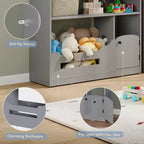 Kids Bookshelf, Toy Storage Organizer, Wooden Kids Bookcase with Motion Sensor Light, Dollhouse Bookcase for Playroom Bedroom Nursery Classroom