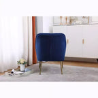 Okak Modern Velvet Accent Chair Living Room Chair with Upholstered Mid-Century Stylish Armchair with Golden Wood Legs for Reading Room Bedroom