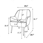 Okak Modern Velvet Accent Chair Living Room Chair with Upholstered Mid-Century Stylish Armchair with Golden Wood Legs for Reading Room Bedroom