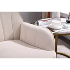 Okak Modern Velvet Accent Chair Living Room Chair with Upholstered Mid-Century Stylish Armchair with Golden Wood Legs for Reading Room Bedroom