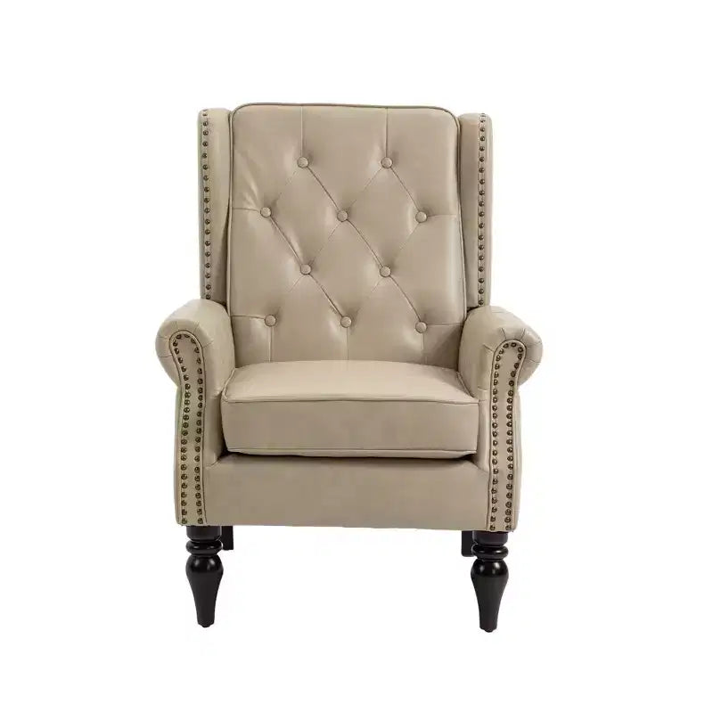 Accent Chair for Bedroom, Modern Wood Frame Armchair with Sturdy Wood Legs for Living Room