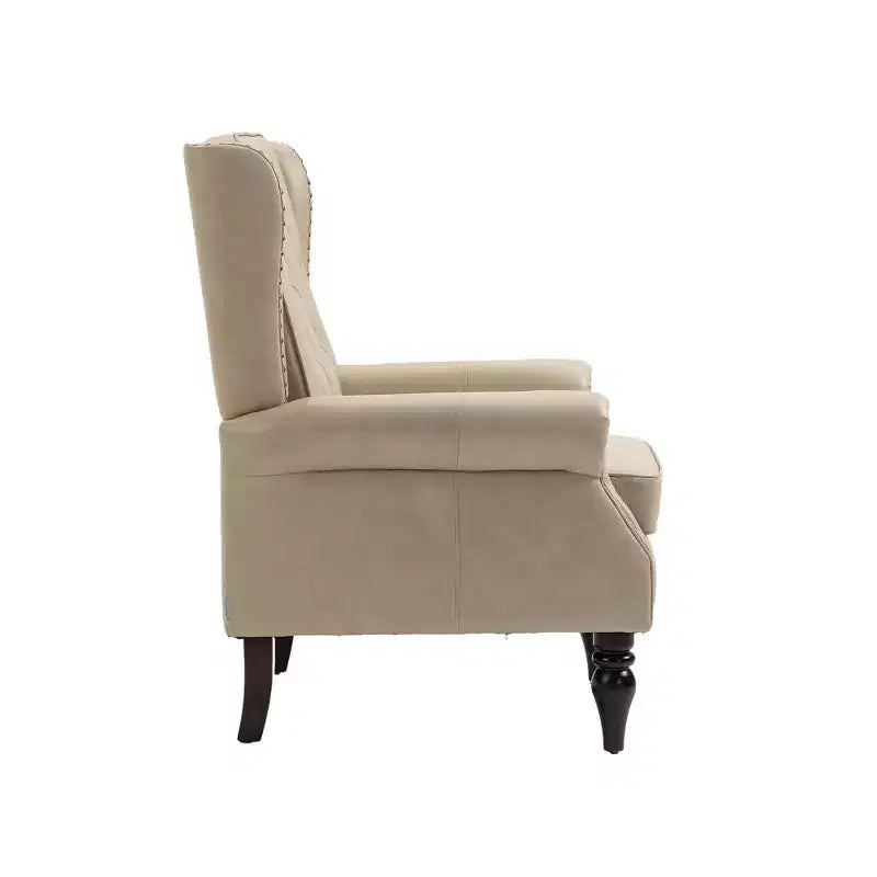 Accent Chair for Bedroom, Modern Wood Frame Armchair with Sturdy Wood Legs for Living Room