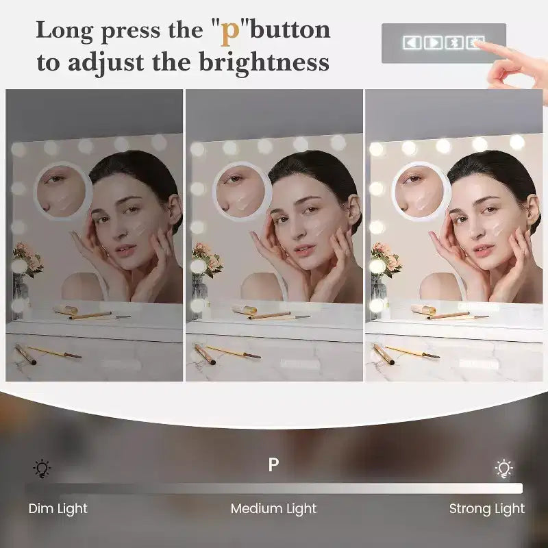 Vanity Mirror with Adjustable Light Modes, Touch Control