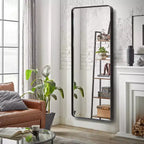 71x31 Rectangle Full-Body Mirror, Black Alloy Aluminium Full Length Mirror, Vanity Mirror for Bathroom, Bedroom Entryway, Living/Dressing Room