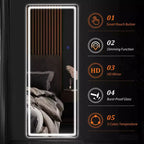 71x31 Rectangle Full-Body Mirror, Black Alloy Aluminium Full Length Mirror, Vanity Mirror for Bathroom, Bedroom Entryway, Living/Dressing Room