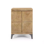 Boho Handmade Mango Wood and Iron Cabinet