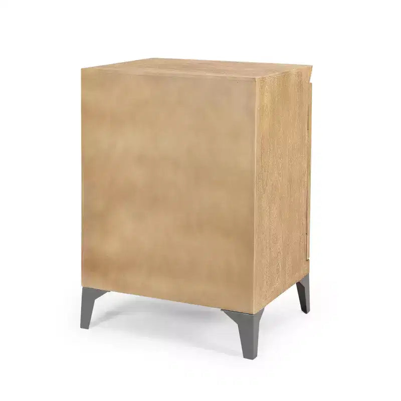 Boho Handmade Mango Wood and Iron Cabinet