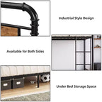 Metal Bunk Bed Twin Over Twin, Heavy Duty Twin Size Metal Bunk Bed with High Guardrail & Ladders, Convertible Bunk Beds for Kids Adults