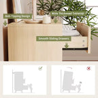 3-Drawer Fluted Dresser - Modern Wood Storage Chest for Bedroom, Living Room & Closet Organization