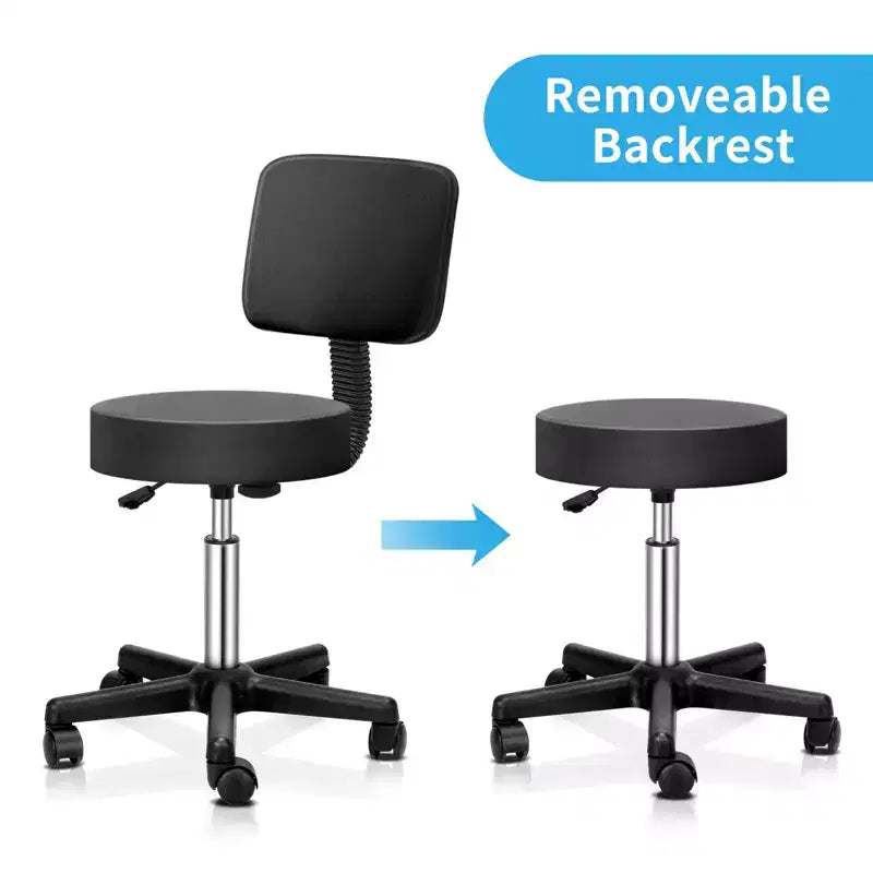 Rolling Bar Stool Adjustable Hydraulic Massage Spa Salon Beauty Chair with Backrest