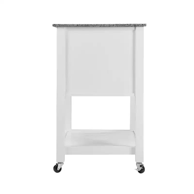 30Mobile Rolling Kitchen Island Trolley Serving Cart with Marble Top,Underneath Drawer & Slide-Out Wire Storage Basket