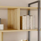 5-Tier Bookshelf with Storage Cabinet and Door, 71.1 Inch Tall Industrial Bookcase with Open Shelves for Living Room Bedroom