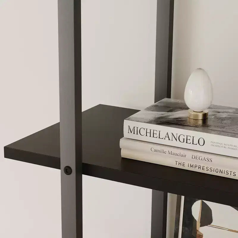 5-Tier Bookshelf with Storage Cabinet and Door, 71.1 Inch Tall Industrial Bookcase with Open Shelves for Living Room Bedroom