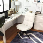 Swivel Accent Chair for Small Spaces, Upholstered, Beige